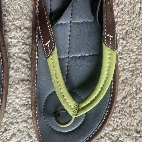 Prada T-strap thong leather sandal lime green - Picture 4 of 9